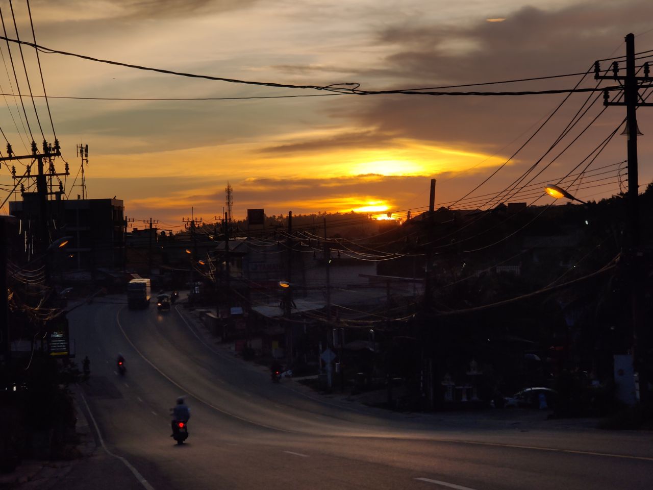 Road sunset